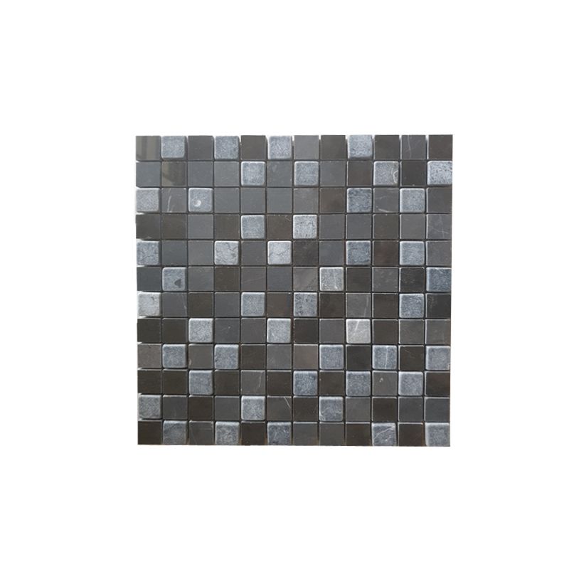 Đá Mosaic Đen Mài Bóng, Rung Vê Giả Cổ 23x23mm