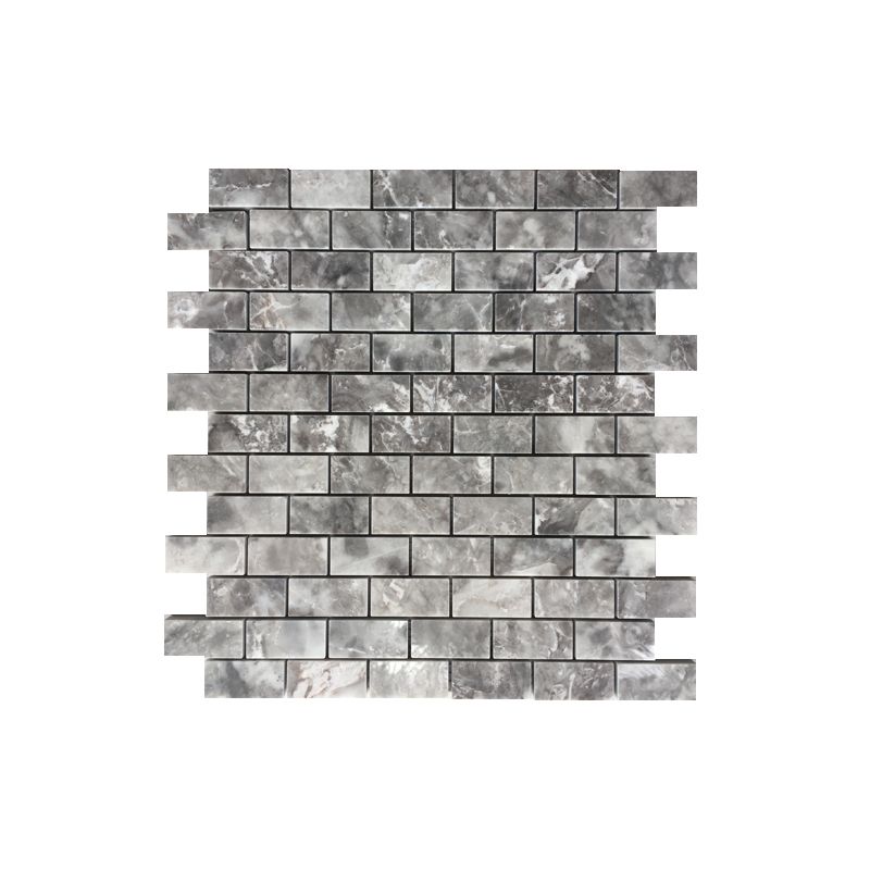 Đá Mosaic Ghi Nhạt Mài Bóng Amalfi 23x48mm